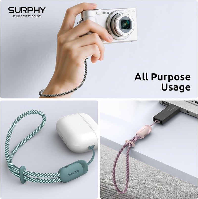 SURPHY 3 Pack Phone Wrist Strap with CellPhone Tether Tab, Cellphone Lanyard, Phone Strap with 2-Color Braided, Wrist Lanyard - Image 5